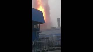 Пожар на амурском газоперерабатывающем заводе.