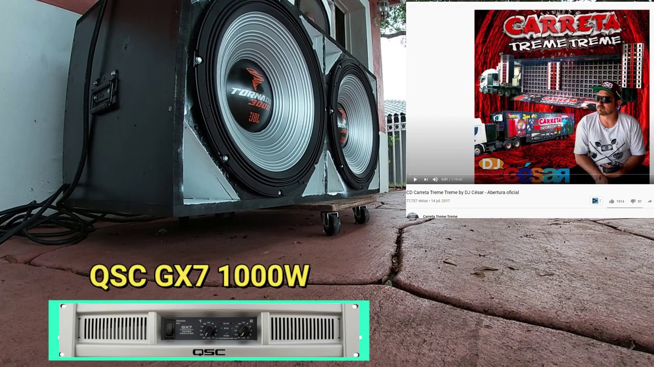 test QSC GX7 1000w Amplifier - YouTube