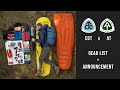 2021 Appalachian Trail and Continental Divide Trail Gear List and Announcement