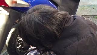 アドレス110 バイクマフラー耐熱塗装してみたら、、、モノタロウ耐熱スプレー 見た目がキレイになった。