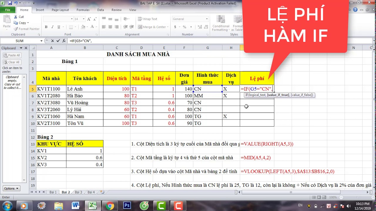 C c h m trong excel c ch l m b i t p excel h ng d n h c excel