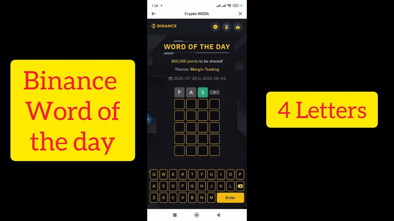 Binance Word of the Day Answer Today 31 July 2025 | 4 Letter Binance Word of the Day Answer