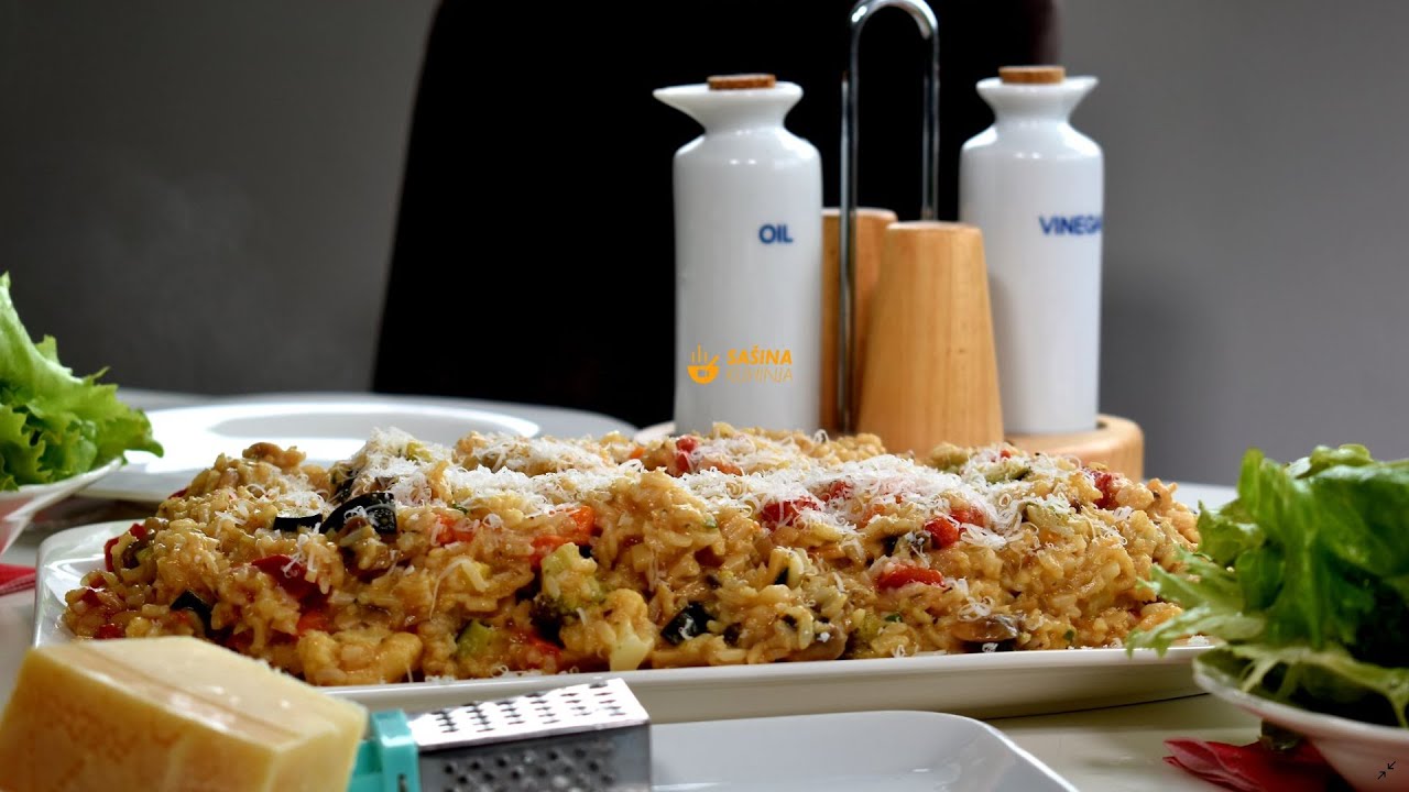 Vegetarijanski rižoto od puno povrća sa integralnom rižom - Vege ...