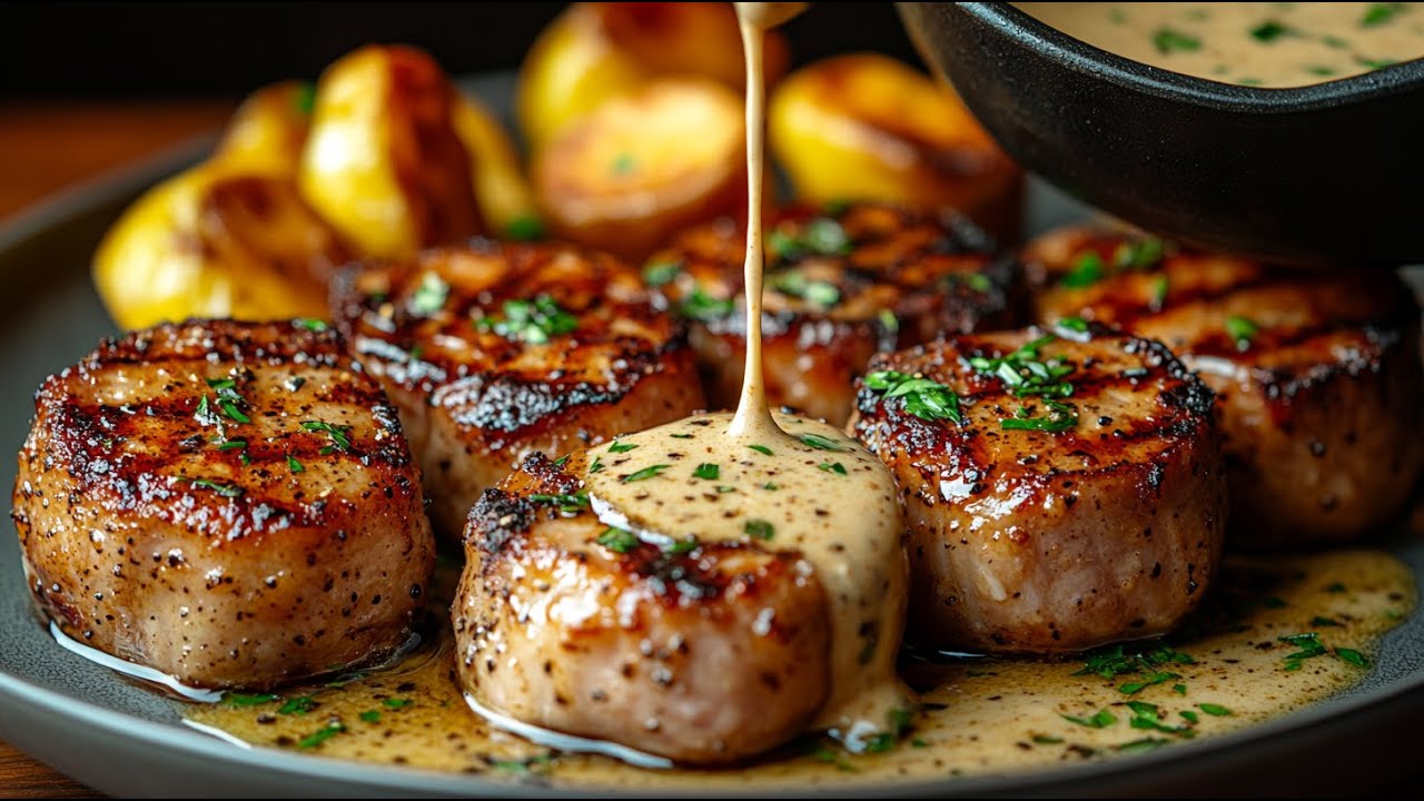 Свиные медальоны в сливочно-перечном соусе — этот рецепт оставит всех без слов!