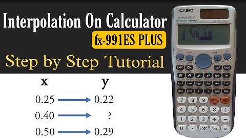 Step by step procedure of solving interpolation on Calculator fx-991ES PLUS |