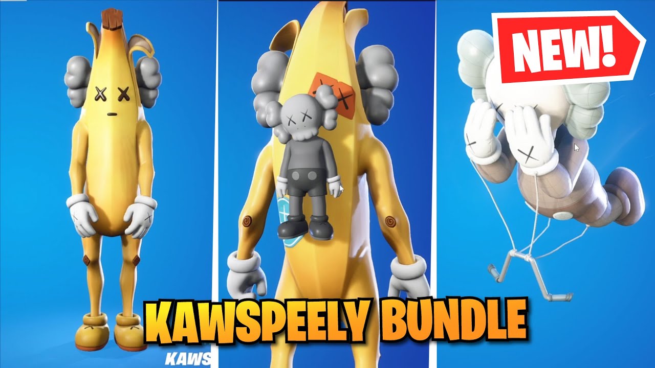 *Leaked* Kawspeely Bundle (Kawspeely Skin, Far From Home Glider, Kaws Companion) in Fortnite