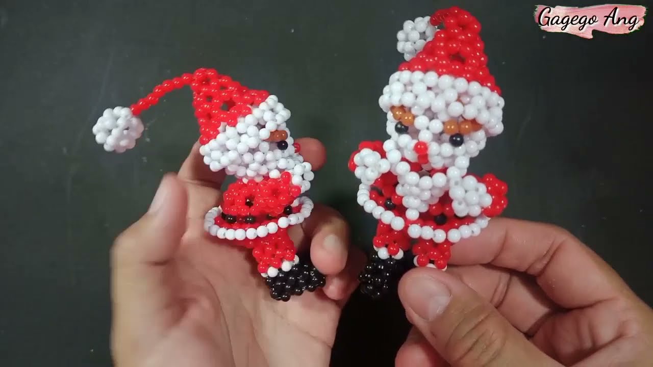 Орнамент Деда Мороза || Учебник по бусам Санта-Клауса || Учебник Как сделать бусы Деда Мороза