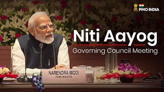 Prime Minister Narendra Modi at the Niti Aayog Governing Council meeting