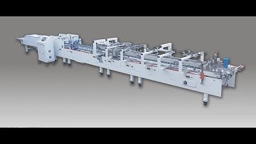 Automatic lock bottom folder  gluer with cold glue spray system