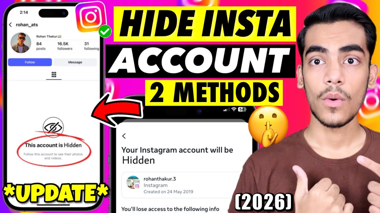 Instagram Account Hide Kaise Kare | How To Hide Instagram Account From Someone 2026 | Insta Id Hide