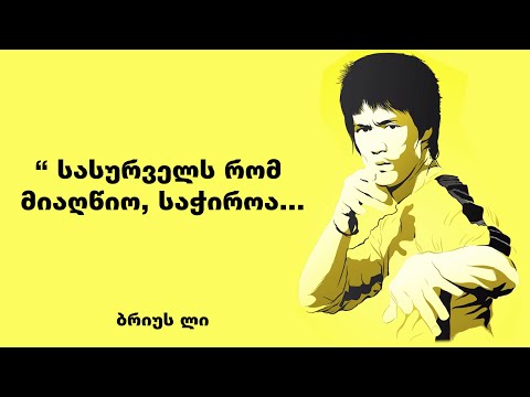 ბრიუს ლის მოტივაცია -  გამონათქვამები და ციტატები  რომელიც გაგაძლიერებთ და დაგეხმარებათ ცხოვრებაში