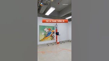 Vẽ tranh công đẹp săc nét bằng máy in tranh tường 3D UV #shorts