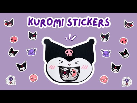 DIY Kuromi Stickers, How to Make Stickers Box, Sanrio Crafts