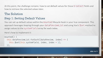How to Set and Get Values for Dynamically Generated Select Inputs in Vue.js