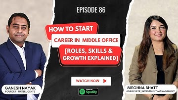 How to Start a Career in the Middle Office [Roles & Skills ] Ft. Meghna Bhatt Ep. 86 | Fintelligents