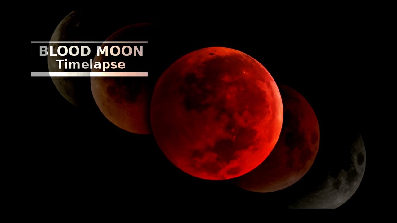 BLOOD MOON Timelapse:  The Total Lunar Eclipse