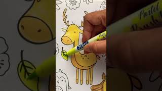 Color this cute deer 🦌 #drawing #artwork #art #easydrawing #cute #painting #coloredpencil #shorts