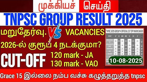 ✨2025 TNPSC Group 4 Result Latest Updates | Group 4 Exam Result Updates | Government Jobs Tamilnadu✅
