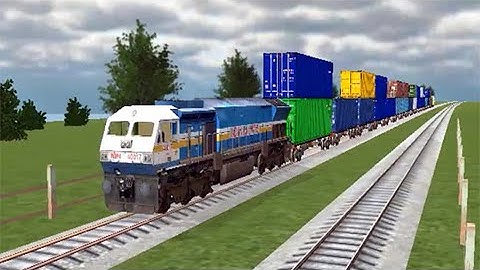 Train Sim Using Indian Train WDP-4 Colourful Double Stack In Southern England