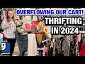 Im back with a full cart thrifting in goodwill today thrift with me  mega thrift shopping haul