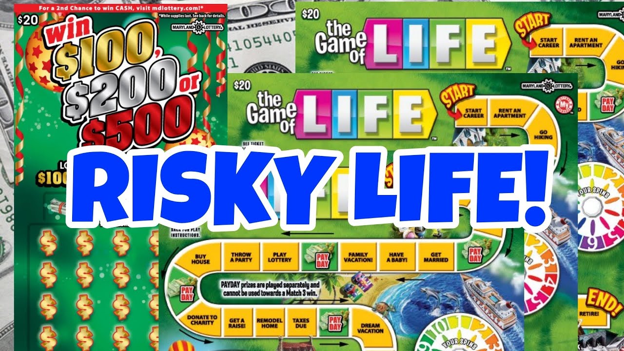 MARYLAND LOTTERY 🔴 GAME OF LIFE AND 100 200 500 SCRATCH OFF TICKETS