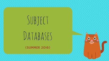 Subject Databases