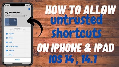 ALLOW UNTRUSTED SHORTCUTS ENABLE ON IPHONE IOS 14 ,14.1 LATEST | IOS 14, 14.1 UNTRUSTED SHORTCUTS