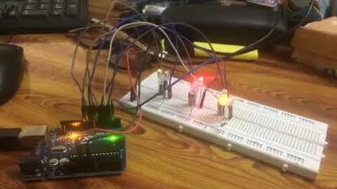 3 WAY TRAFFIC LIGHT CONTROLLER USING ARDUINO