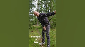 Stringing a bow... best for longbows, not recommended for ILF bows. #archery #longbow #hack