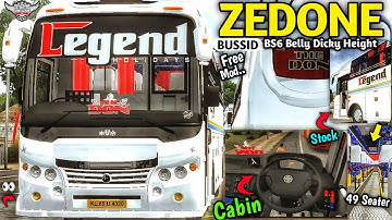 New ZEDONE BUS For Bus Simulator Indonesia | Free Mod | New Bus Mod For Bussid | #bussidmods