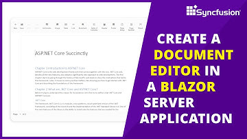 Create a Document Editor in a Blazor Server Application