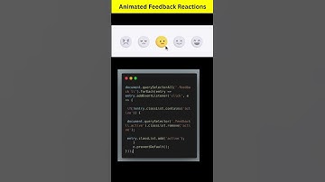 Animated Feedback Reactions using HTML, CSS & JavaScript | Emoji Reaction UI #coding #htmlcssjs