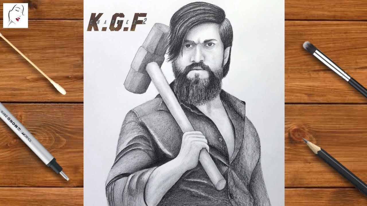 Kgf yash drawing HD phone wallpaper | Pxfuel