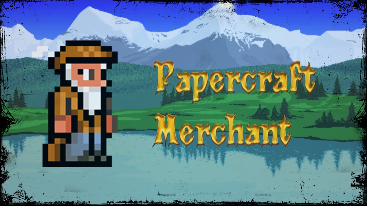 Terraria Papercraft Merchant. YouTube