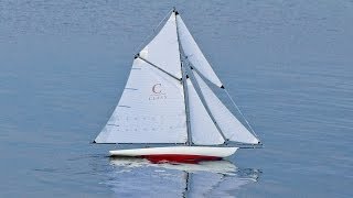 Beautiful and iconic style: Classic cutter sailing model yacht, radio controlled