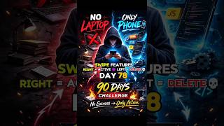 🔥 Day 78 | Tinder jaisa swipe — JavaScript se banaya 😂📱 #shorts #viralshorts