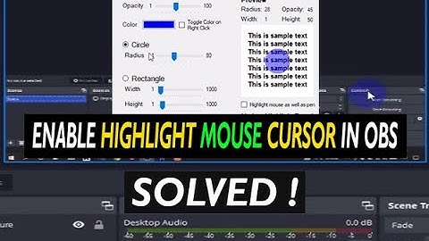 ✅ Add A Highlight To The Cursor In OBS Studio | Enable Highlight Mouse Cursor in OBS Studio Software