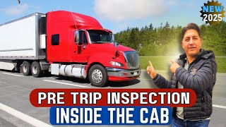 CDL A PRE TRIP INSPECTION INSIDE THE CAB 2025 - ENGLISH SUB ESPANOL