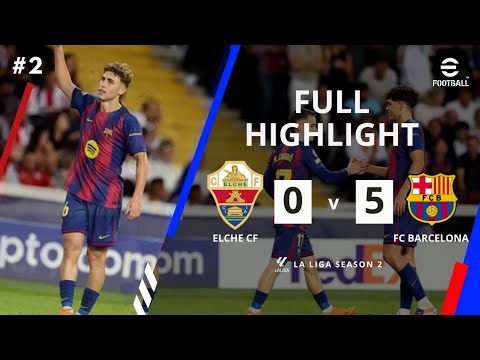 Elche 0 VS 5 FC Barcelona Highlights La Liga (2) Moment and Goal - YouTube