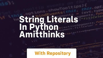 String literals in python amitthinks