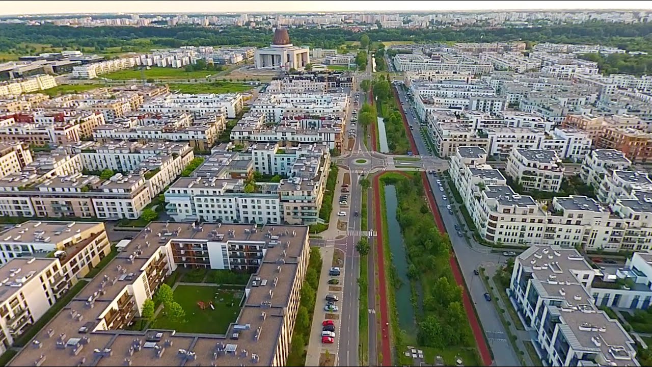 Miasteczko Wilanów - ul. Klimczaka - park linearny