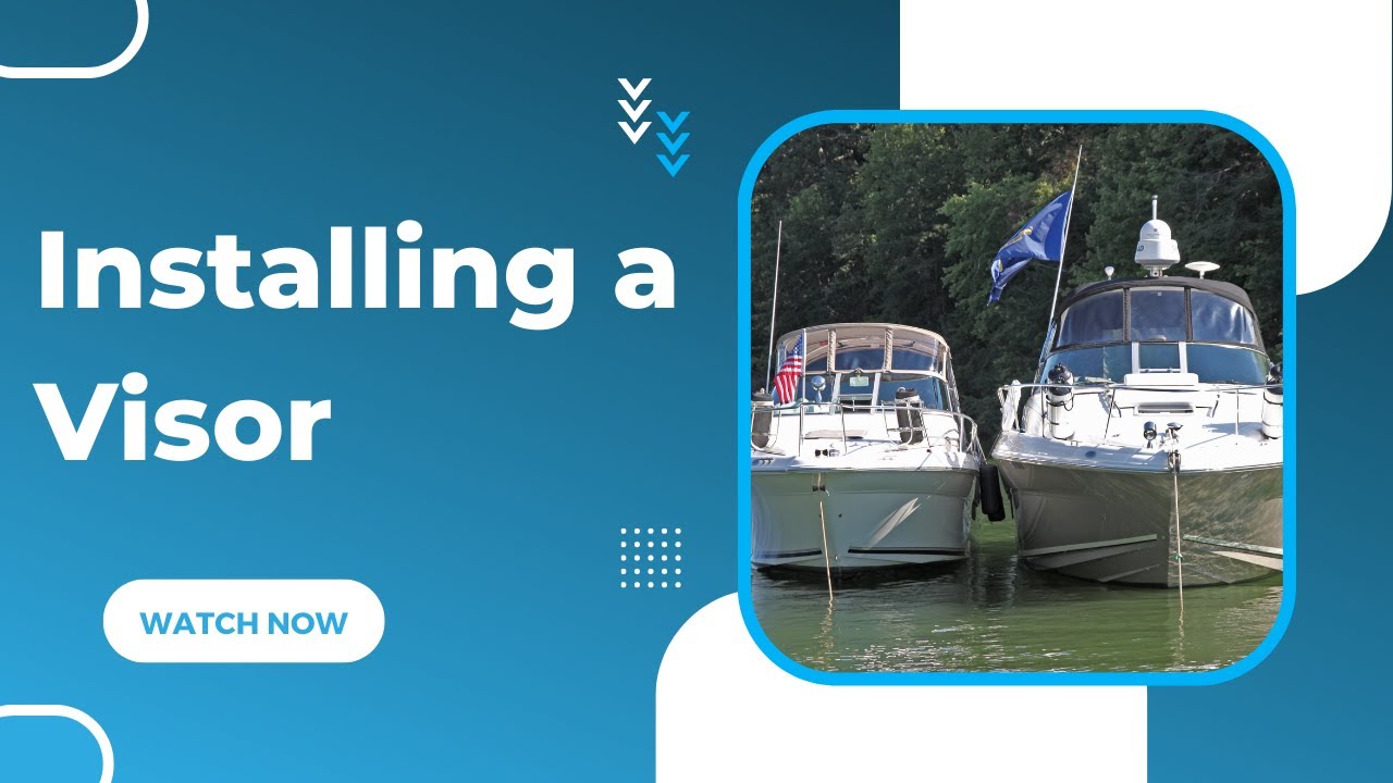 Installing a Visor with Great Lakes Boat Top YouTube