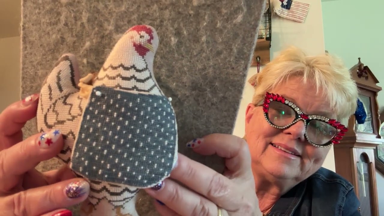 Floss Tube #66 Henny Penny Animal Cracker and 4th of July Nails