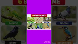 6 Birds Name – Easy Learning for Kids#birds #bird #birds #viral #trendingshorts