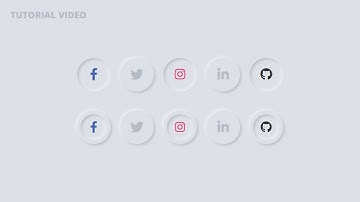 CSS3 Neumorphic Social Media Icons | Coding Nepal