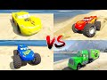 Cars 3 Lightning McQueen vs Mack Truck Hauler vs Monster McQueen Truck in GTA 5 - Which is best?