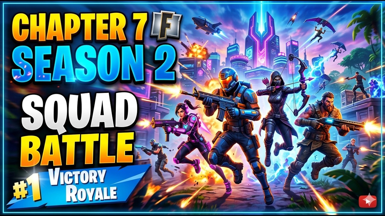 🔴 LIVE - Fortnite Chapter 7 Season 2 Squad Battle Royale - YouTube