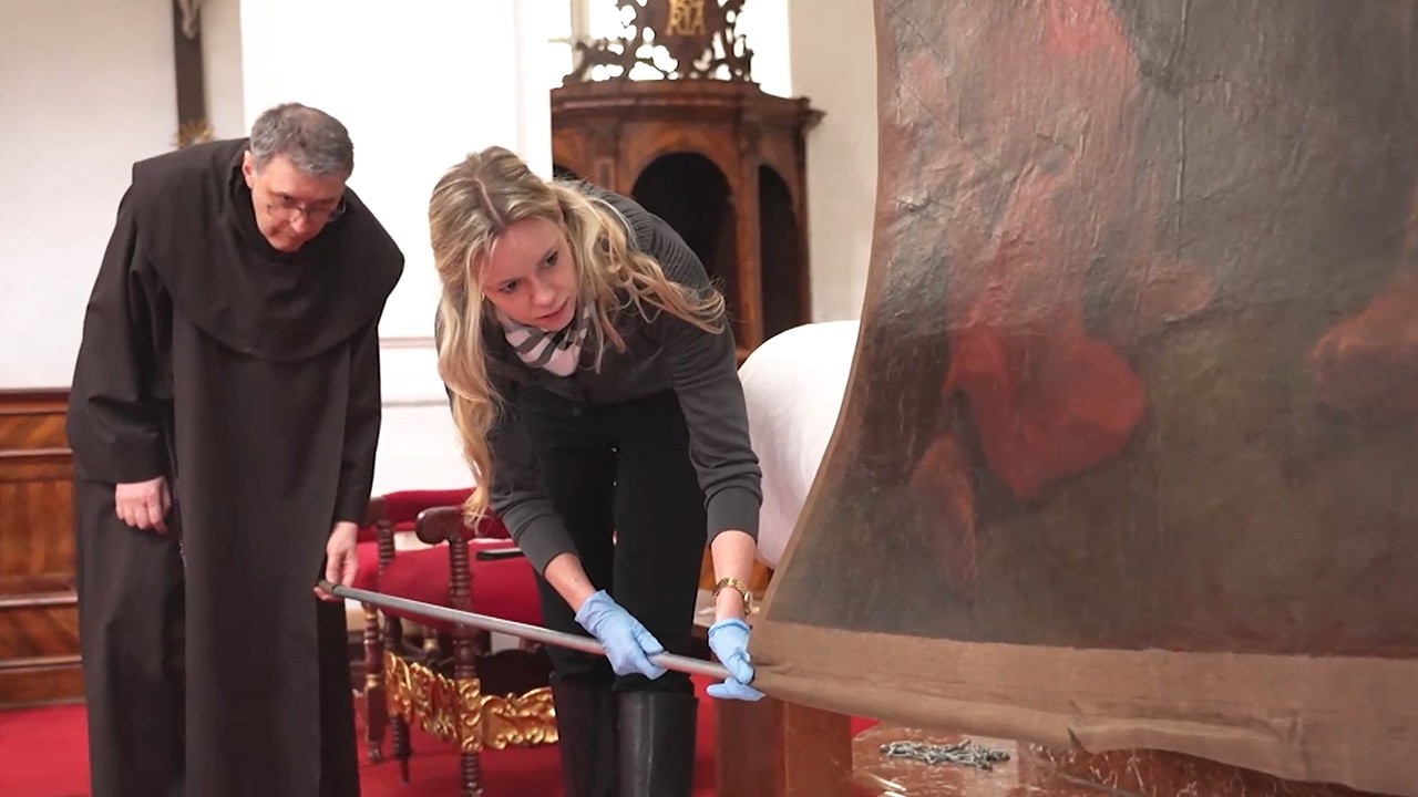 Zufallsfund: Barock-Fastentuch zurück in Linz