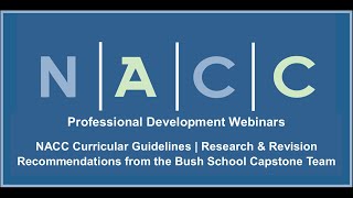 NACC Curricular Guidelines Revision | NACC Webinar