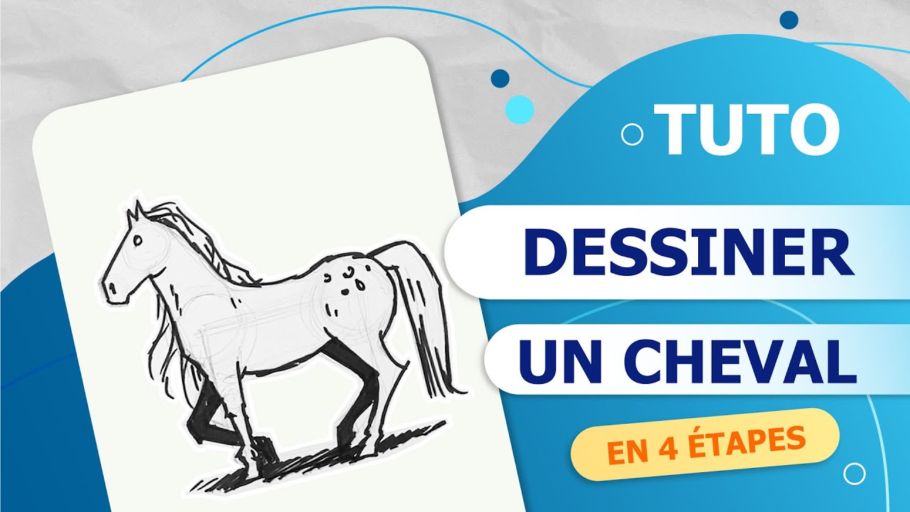 How-To-Draw-Horses  Dessin cheval facile, Comment dessiner un